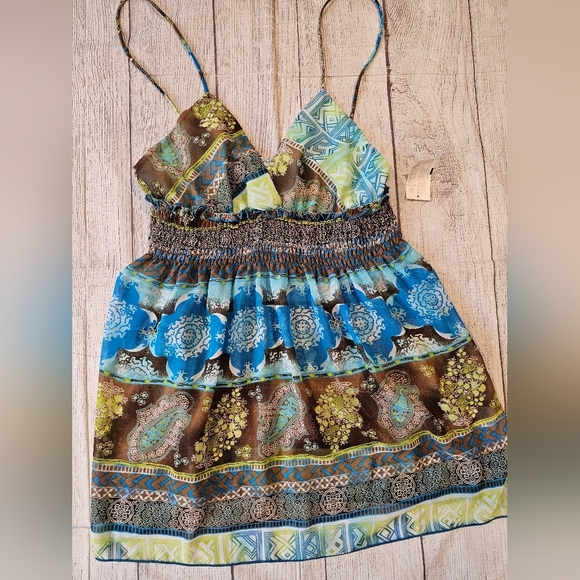 Weathervane Size Large True Vintage 90's Y2K Babydoll Hankerchief Tank New Tag - Picture 9 of 10